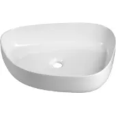 Aqualine Soju keramische opbouwwastafel 55x42cm wit