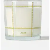 HEMA Geurkaars ⌀10x10cm Glas Ruiten Vanille (ivoor)