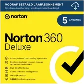 Norton 360 Deluxe | Jaarabonnement | 5 Apparaten | De nieuwste versie