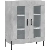 vidaXL Dressoir, betonkleur, 69,5 x 34 x 90 cm, houtvezelplaat
