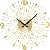 AMS W9653 wandklok met gouden metalen staven