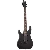 Schecter Damien 7 Satin Black LH linkshandige elektrische gitaar