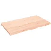 vidaXL Tafelblad 100x60x(2-4) cm onbehandeld massief eikenhout