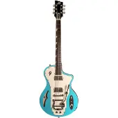 Duesenberg Julia Tremolo Narvik Blue semi-akoestische gitaar met koffer