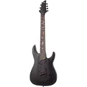 Schecter Damien 7 MultiScale Satin Black elektrische gitaar