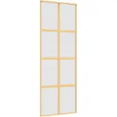 vidaXL Schuifdeur 76x205 cm mat ESG-glas en aluminium goudkleurig