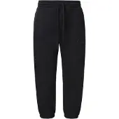 Blank Essentials Joggingbroek voor heren met gebogen logo (Zwart)