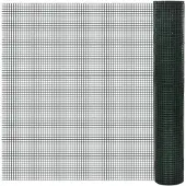 vidaXL Kippengaas 10x1 m gegalvaniseerd staal met PVC-coating groen
