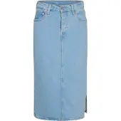 Levi's Midi-rok met zijsplit voor dames (Licht steenblauw)