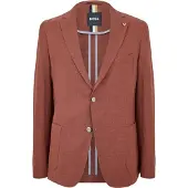 BOSS Heren Hanry Gestructureerde Notch Neck Blazer (Rood)