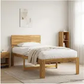 vidaXL Eenpersoonsbed met hoofdbord ROSTOCK Wit 75 x 190 cm