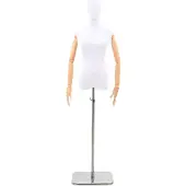 vidaXL Verstelbare mannequin van 165-213 cm met voet Vrouw PP Wit