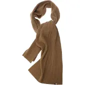 BOSS Lyarana geribbelde sjaal voor volwassenen (Medium Beige)