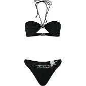 OFF-WHITE Off White Dames/Dames Arrow Logo Bikini Top Set (Zwart)