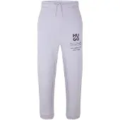 HUGO Mannen Dapurlonga Logo Relaxed Fit Joggers (Licht Paars)