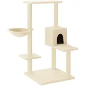 vidaXL Kattenmeubel met sisal krabpalen 95 cm crèmekleurig