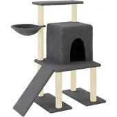 vidaXL Kattenmeubel met sisal krabpalen 96,5 cm donkergrijs