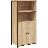 vidaXL Hoge kast Sonoma-eikenhout, 62x36x121,5 cm, houtvezel