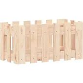 vidaXL Plantenbak met hekontwerp 60x30x30 cm massief grenenhout