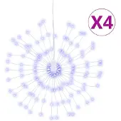 vidaXL Kerstverlichting vuurwerk 4 st 140 LED's 17 cm blauw