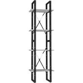 vidaXL Boekenkast 4-laags 40x30x140 cm bewerkt hout grijs sonoma eiken
