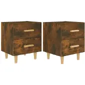 vidaXL Nachtkastjes 2 st 40x35x47,5 cm gerookt eikenkleurig