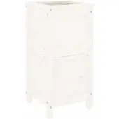 vidaXL Plantenbak 40x40x78 cm massief grenenhout wit
