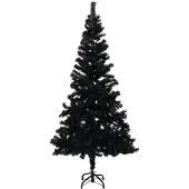 vidaXL Kunstkerstboom met standaard 150 cm PVC zwart