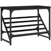 vidaXL Schoenenrek 60x30x45 cm bewerkt hout zwart