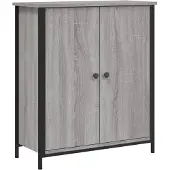 vidaXL Dressoir 70x30x80 cm bewerkt hout grijs sonoma