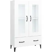 vidaXL Hoge kast 70x31x115 cm bewerkt hout wit
