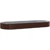 vidaXL Plantenbak 373x140x36 cm gegalvaniseerd staal bruin