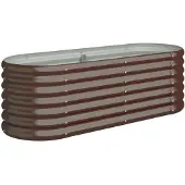 vidaXL Plantenbak 114x40x36 cm gegalvaniseerd staal bruin