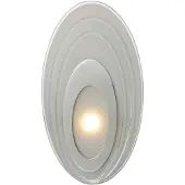 Esto LED-wandlamp, woonkamerlamp, zilver, gesatineerd aluminium, H 5,5 cm