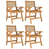 vidaXL Tuinstoelen 4 st 58x58x87 cm massief acaciahout