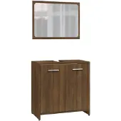 vidaXL Badmeubelset, bruin, eikenlook, houtvezel