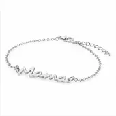 Cilla Jewels Zilverkleurige Verstelbare Damesarmband met Mama Opschrift