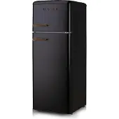 Domo DO91778R Retro Koelvriescombinatie - D - 206 L - Mat Zwart
