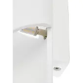 LINDBY Wandlamp Desirio, dimbaar, wit / opaal, Woon-/ Eetkamer, Gips / Klei, Modern, wandlamp