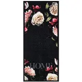 Vica International Deurmat Pink Roses antraciet - 66x150 cm