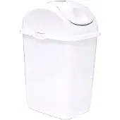 Katex Slim Afvalbak 10L Wit - Ideaal voor Keuken en Badkamer
