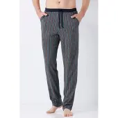 Hajo Premium heren lounge broek marine blauw | Maat 56