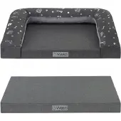 Welsti Hondenbed 2-in-1: Bank & Matras 70x50 cm - Waterdicht
