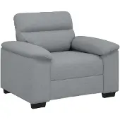 vidaXL Fauteuil 100x81x84 cm stof lichtgrijs