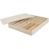 Packlinq Houten doos met deksel, afm 29x37x5 cm, 1 stuk