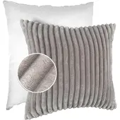 ANRO Sierkussen Lichtgrijs 30x50 cm - Ribfluweel - Inclusief vulling