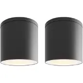 LEDVION - 2X LED Opbouwspot, Dimbaar, 3W, 2700K, IP54, Zwart