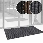 ANRO Deurmat Mischa Grijs 120x80cm – Schoonloopmat Antislip Rubber