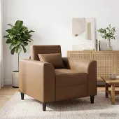 vidaXL Fauteuil Cappuccino Kunstleer