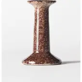 HEMA Kandelaar ⌀8x12cm Zwier keramiek spikkel bruin (bruin)